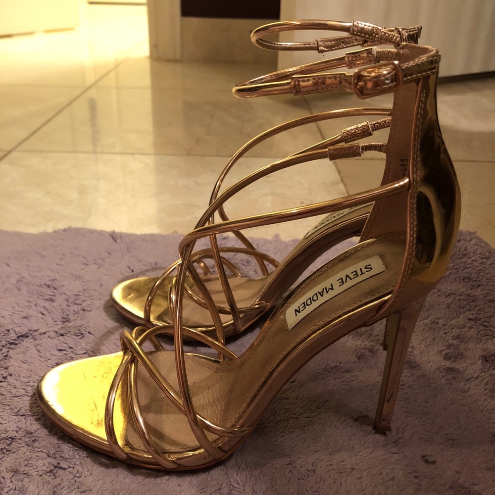 Steve Madden rose gold stilettos